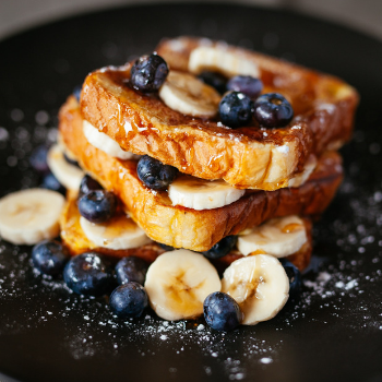 Eggnog French Toast with berries